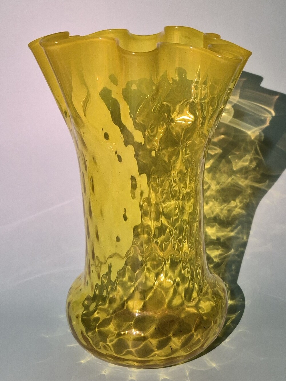 Murano Textured Glass Vase - Decorative Home Accent